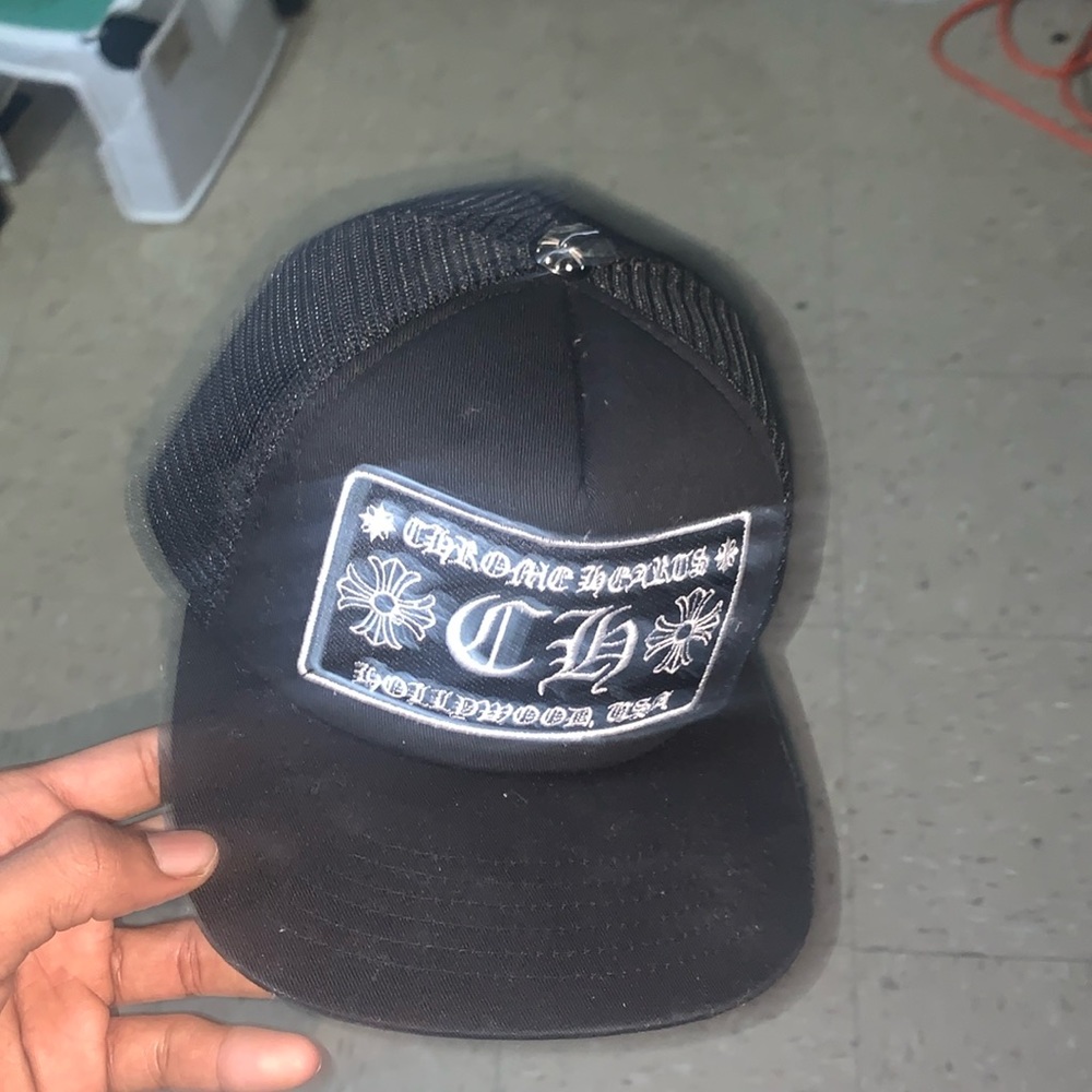chrome heart trucker hat